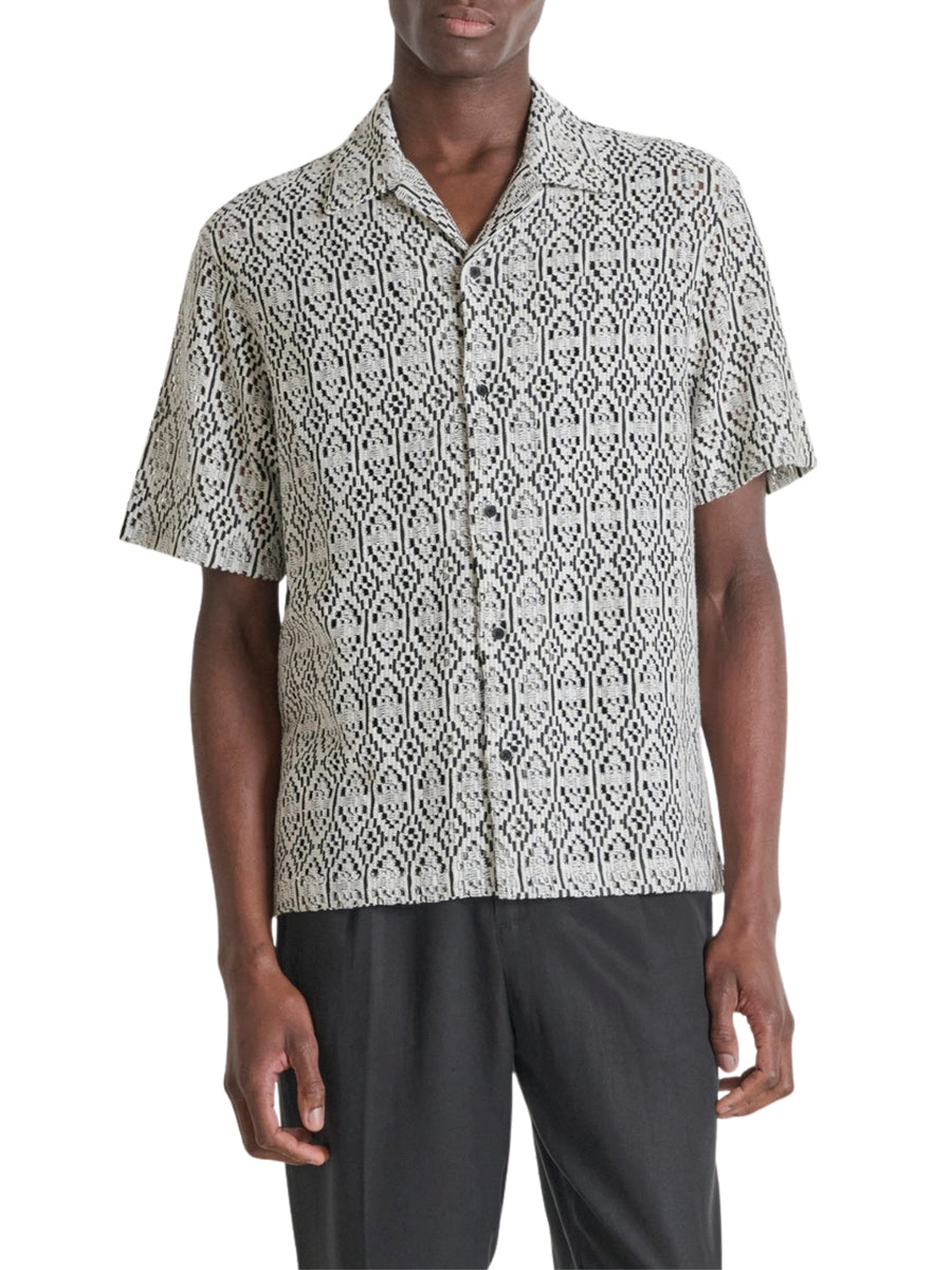 Camicia con maniche corte Antony Morato uomo modello Jacquard ecrù