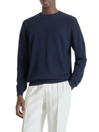 Maglia a girocollo con maniche lunghe Antony Morato uomo modello super fine yarn blu