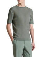 Maglia a girocollo con maniche corte Antony Morato uomo modello mercerized cotton verde
