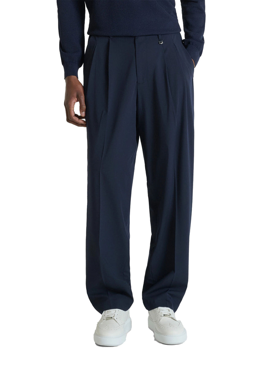 Pantalone chino Anthony Morato uomo pences Leon wide leg blu