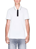 Polo Armani Exchange a manica corta prf. contr. bianco