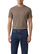 T-shirt manica corta Armani Exchange uomo micrologo jersey driftwood