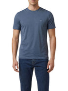 T-shirt manica corta Armani Exchange uomo micrologo jersey bluette