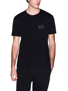 T-shirt Armani Exchange Uomo manica corta plaque logo nero