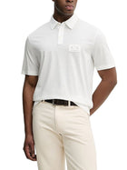 Polo Armani Exchange a manica corta plaque logo bianco