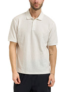 Polo Armani Exchange a manica corta jacquard logo bianco