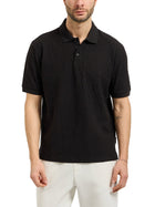 Polo Armani Exchange a manica corta jacquard logo nero