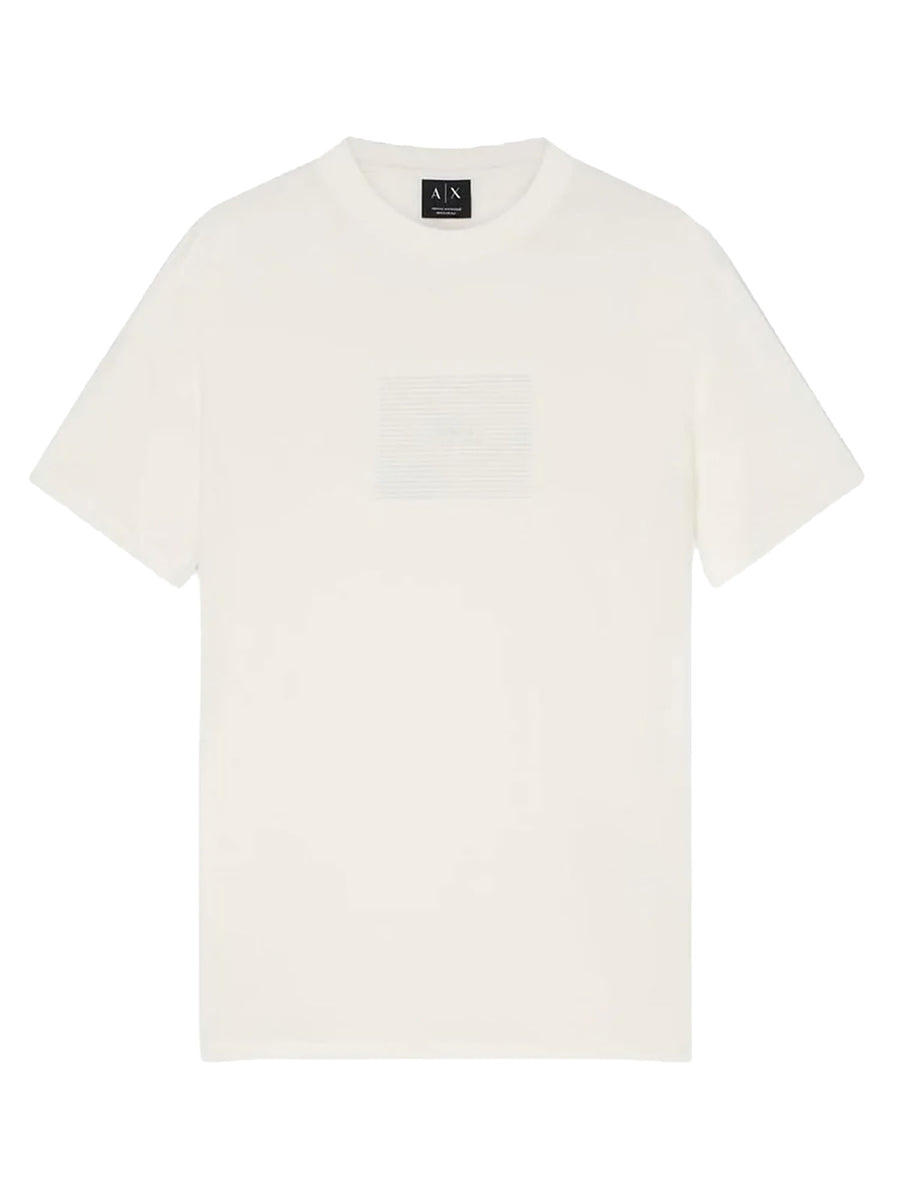 T-shirt Armani Exchange Uomo manica corta central patch bianco