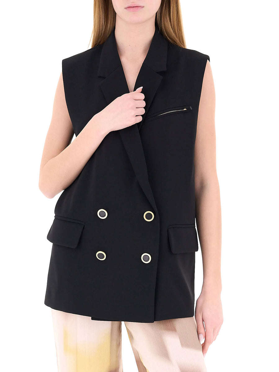 Gilet Armani Exchange Donna doppio petto nero