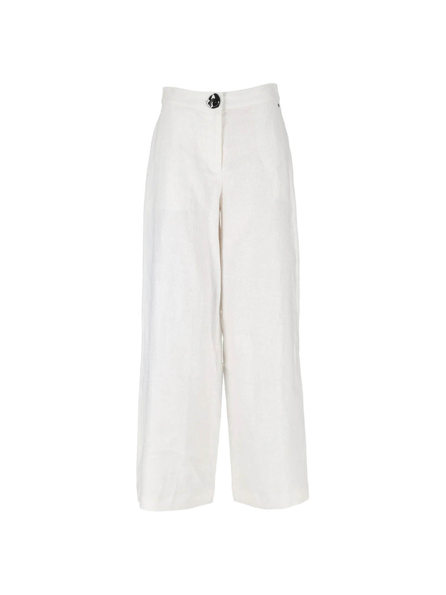 Pantalone Armani Exchange donna modello palazzo bianco