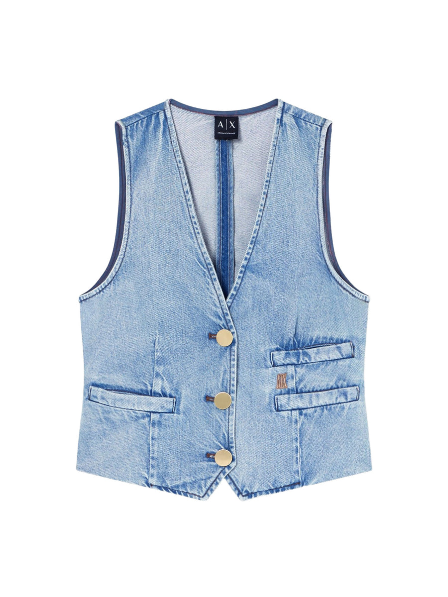 Gilet Armani Exchange Donna 3 bt. jeans 
 Denim chiaro