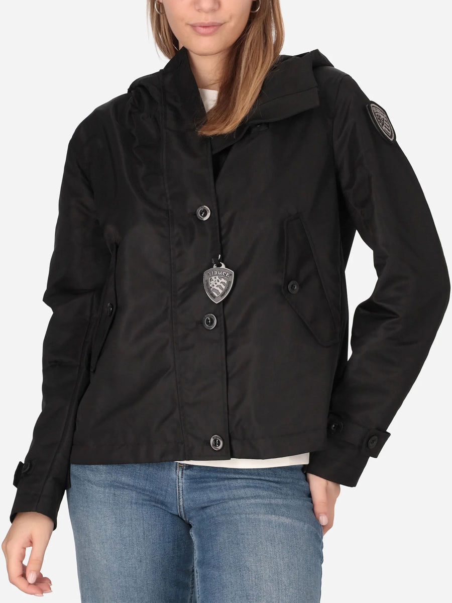 Giubbino Blauer donna con zip e cappuccio Marcella nero