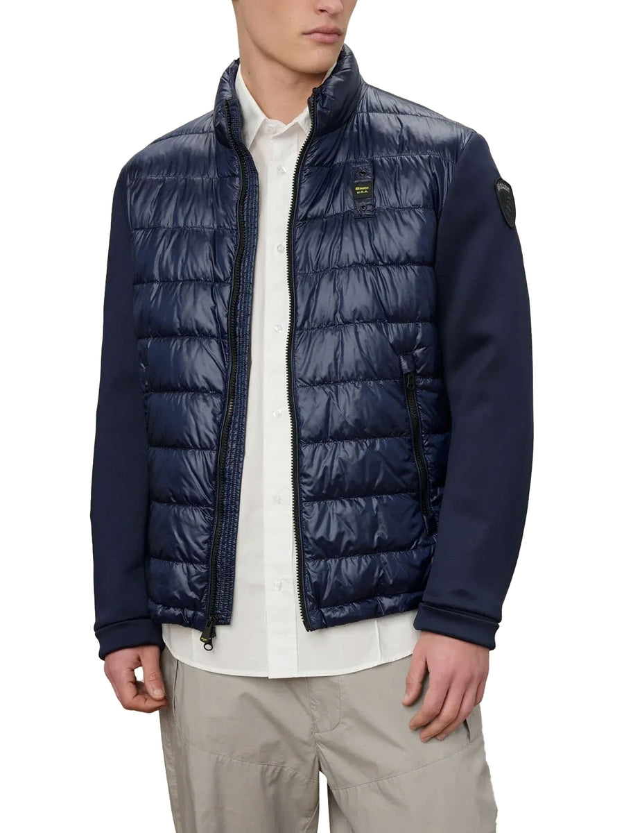 Piumino Blauer uomo con zip bimateric Hebron blu