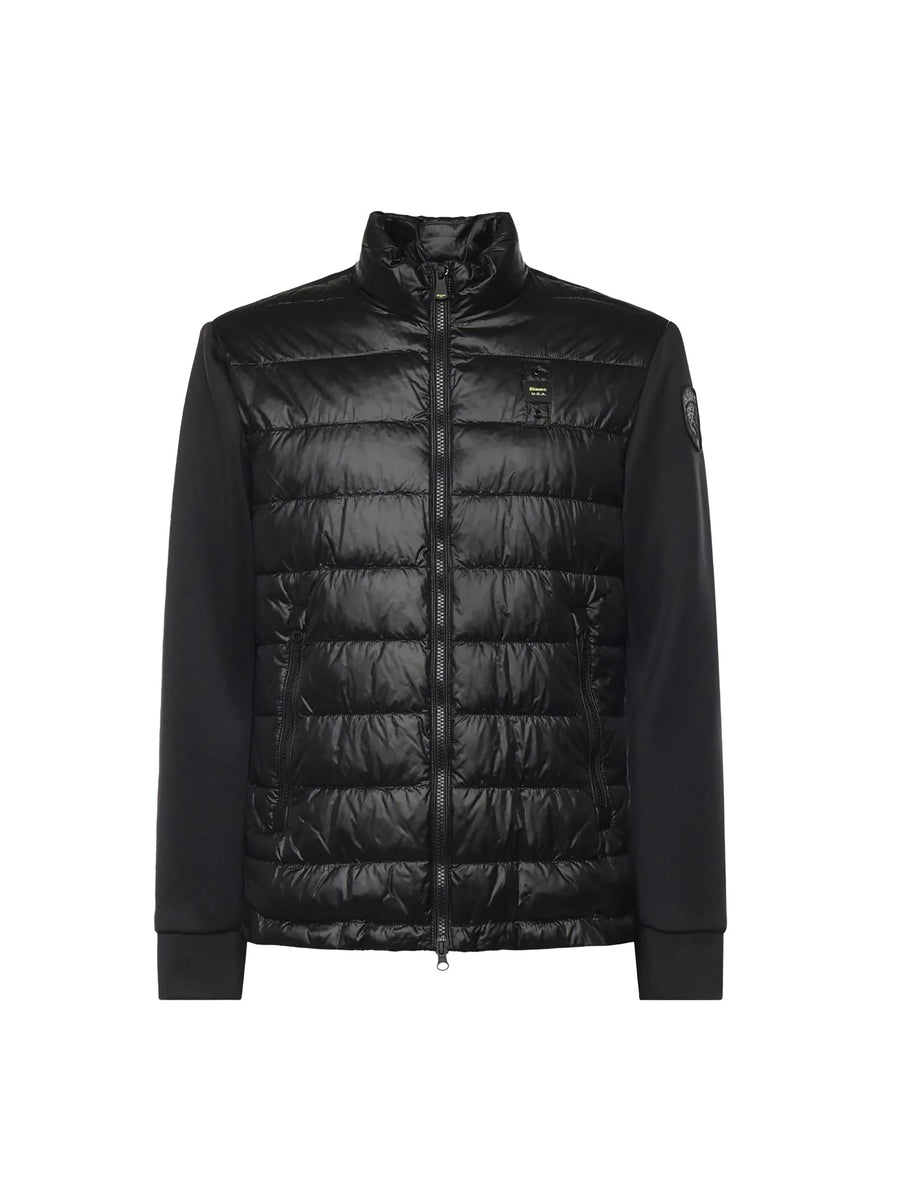 Piumino Blauer uomo con zip bimateric Hebron nero