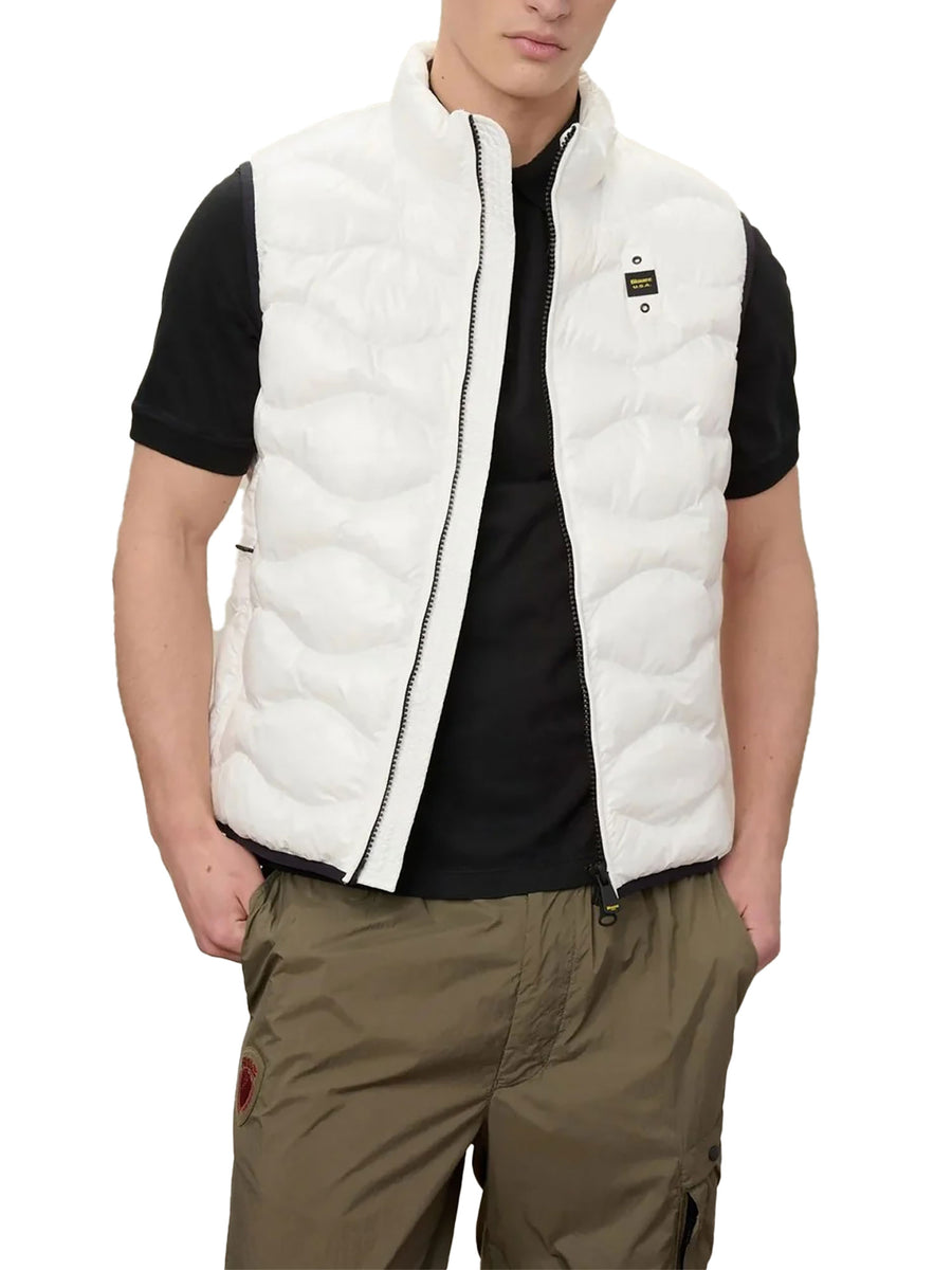 Smanicato Blauer uomo con zip Danny bianco