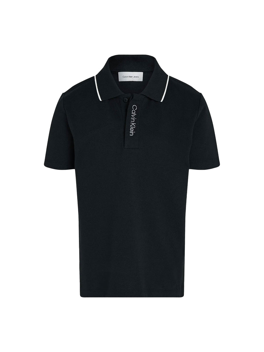 Polo Calvin Klein Bambino embro CK logo nero