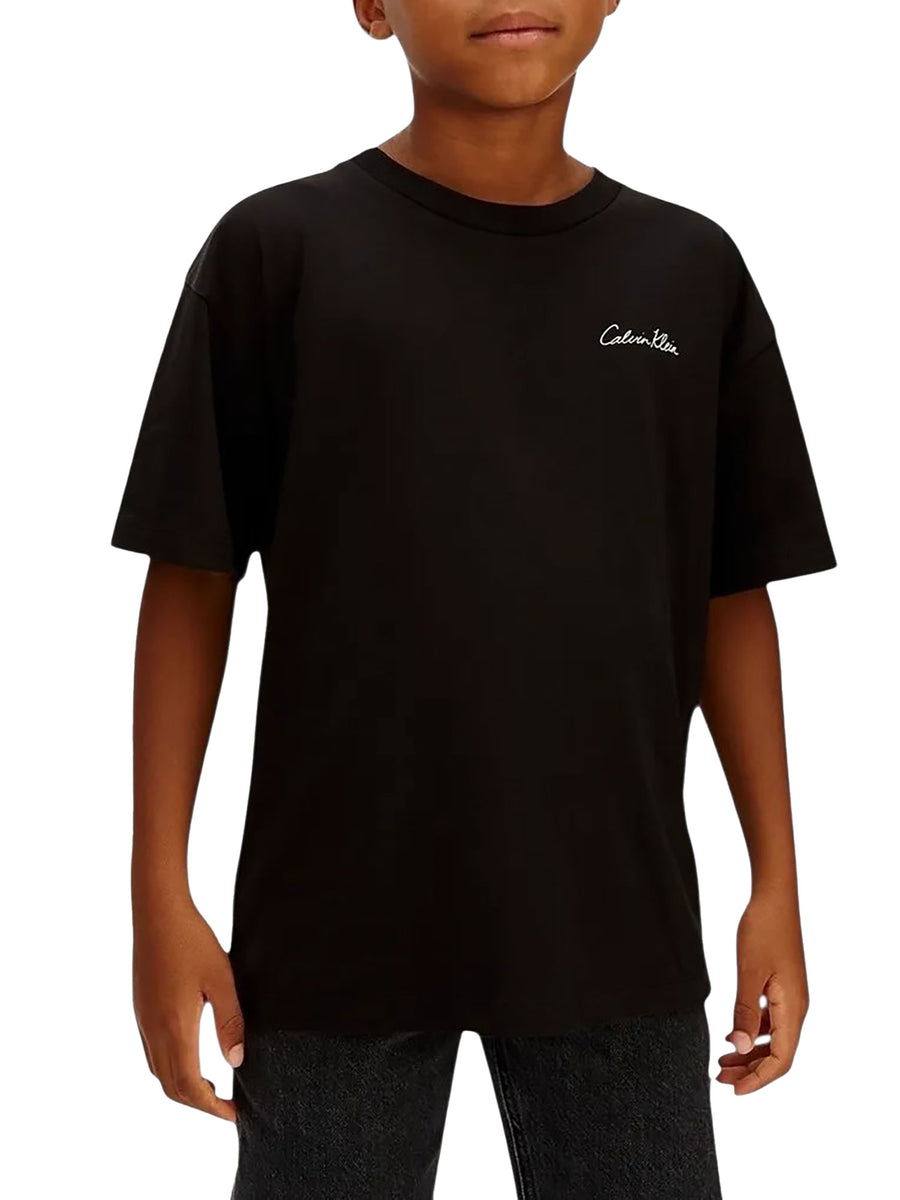 T-shirt Calvin klein Ragazzo polaroid aw nero