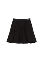 Gonna Calvin Klein Bambina logo tape pleated nero