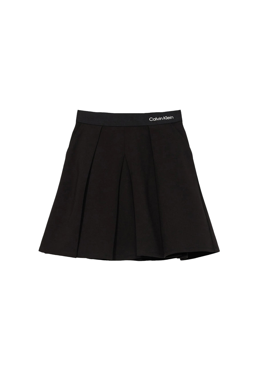 Gonna Calvin Klein Ragazza logo tape pleated nero