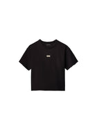 T-shirt Calvin Klein Bambina folded logo label nero