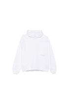 Felpa Calvin Klein Bambina con cappuccio signature aw bianco