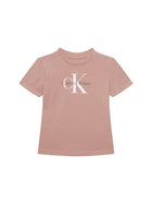 T-shirt Calvin Klein Neonato monogram rosa