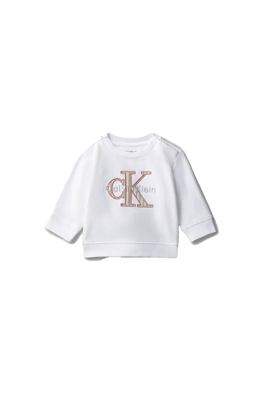 Felpa Calvin Klein Neonato monologo bianco