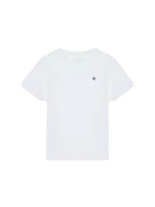 T-shirt Calvin Klein Bambino mono mini badge bianco