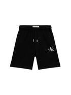 Shorts Calvin Klein Ragazzo in felpa monogram rlxd nero