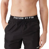 Slip mare Calvin Klein modello double waistband nero