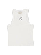 Canotta Calvin Klein Bambina logo bianco