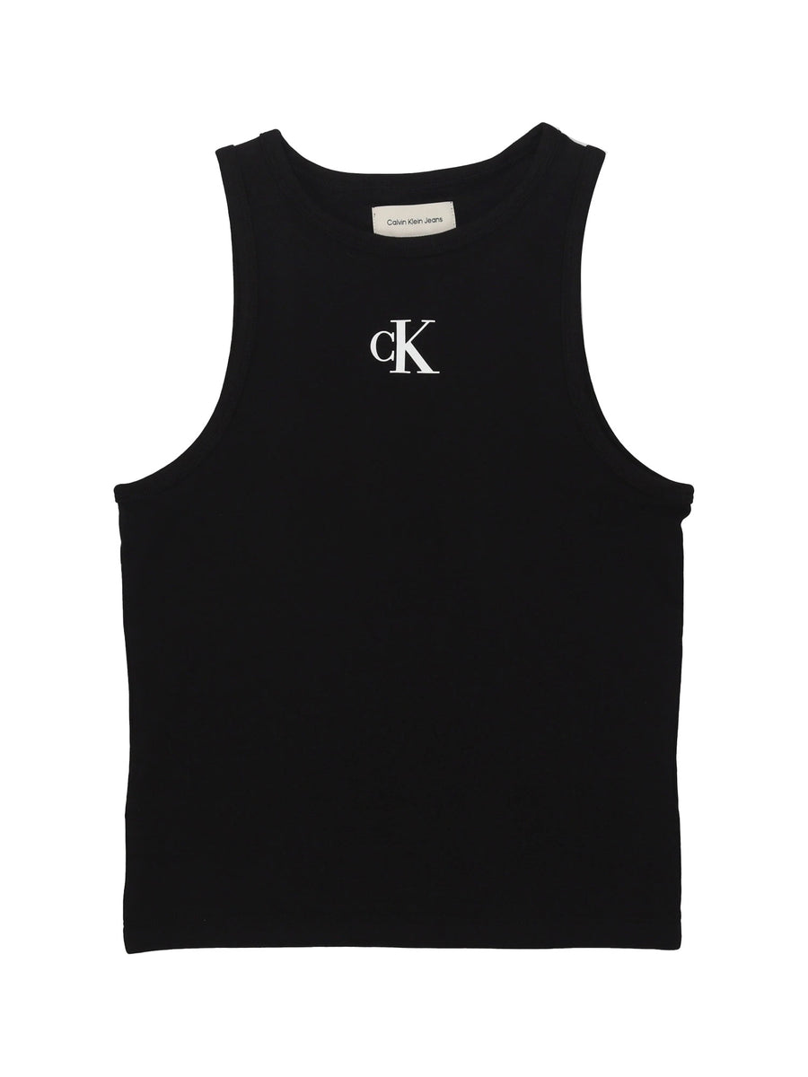 Canotta Calvin Klein Bambina logo nero