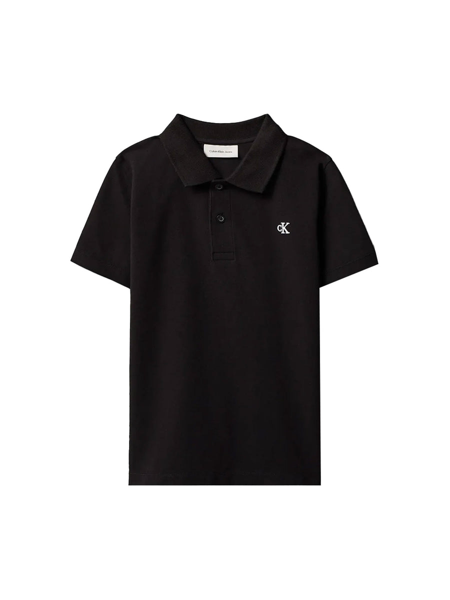 Polo Calvin Klein Bambino solid nero