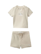 Completo Calvin Klein Neonato (t-shirt e shorts) knit beige