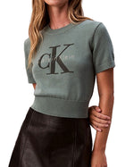 Girocollo Calvin Klein Donna Chunky Graphic Verde