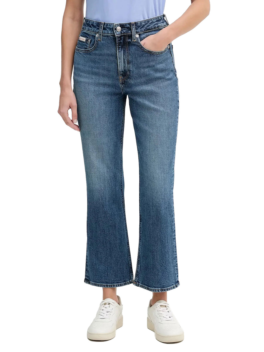 Jeans Calvin Klein Donna modello high rise crop flare
 Denim medio