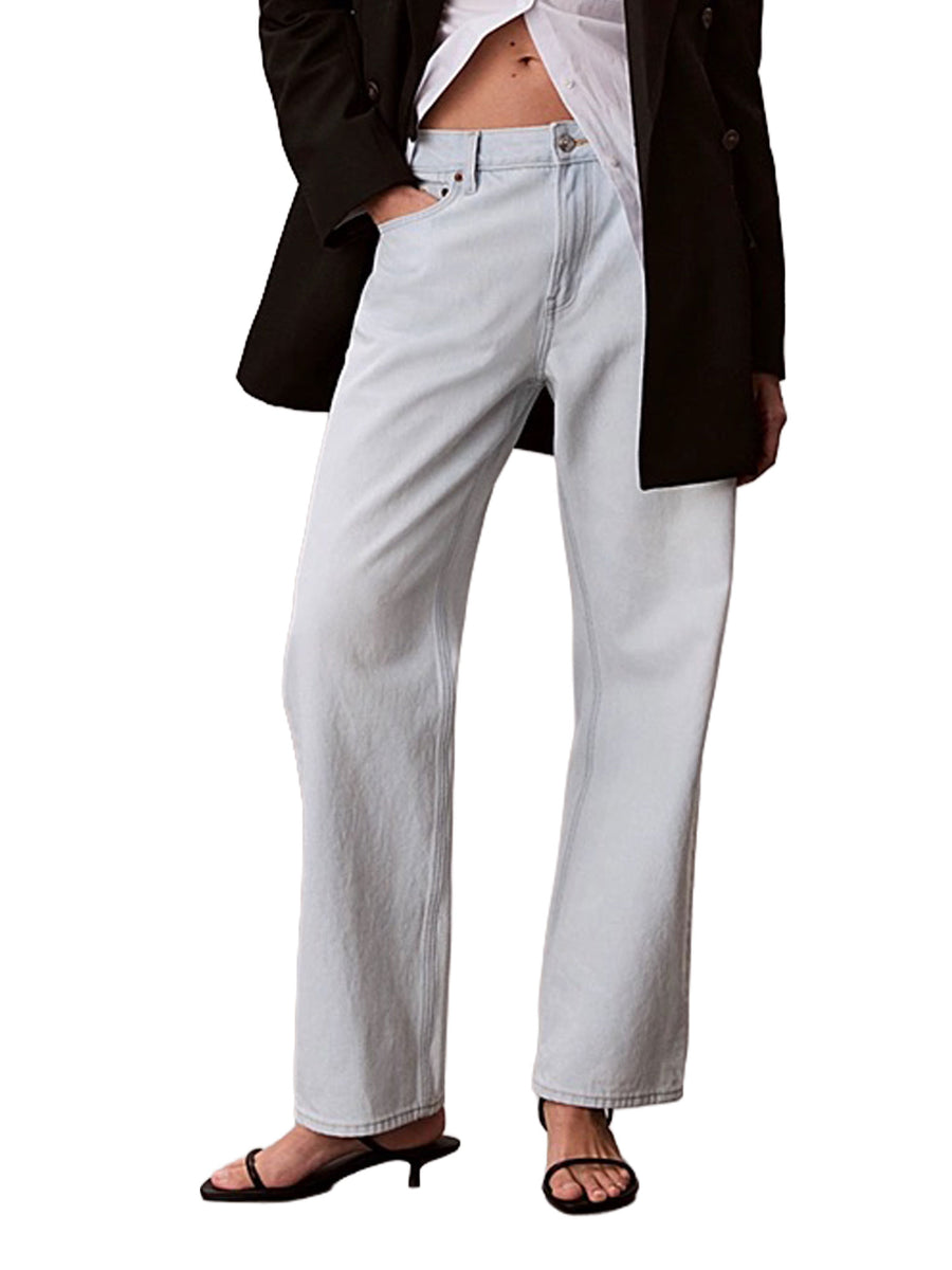 Jeans Calvin Klein Donna modello 90s straight
 Denim chiaro