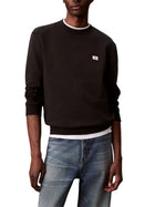 Felpa con maniche lunghe Calvin Klein Jeans modello badge 350terry nero