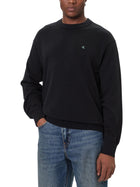 Maglia a girocollo con maniche lunghe Calvin Klein Jeans modello cotton nero