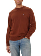 Maglione a girocollo con maniche lunghe Calvin Klein Jeans modello cotton rosso