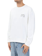 Felpa con maniche lunghe Calvin Klein Jeans modello graphic 350terry bianco
