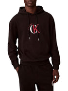 Felpa con cappuccio Calvin Klein Jeans modello graphic 350terry nero