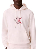 Felpa con cappuccio Calvin Klein Jeans modello graphic 350terry bianco