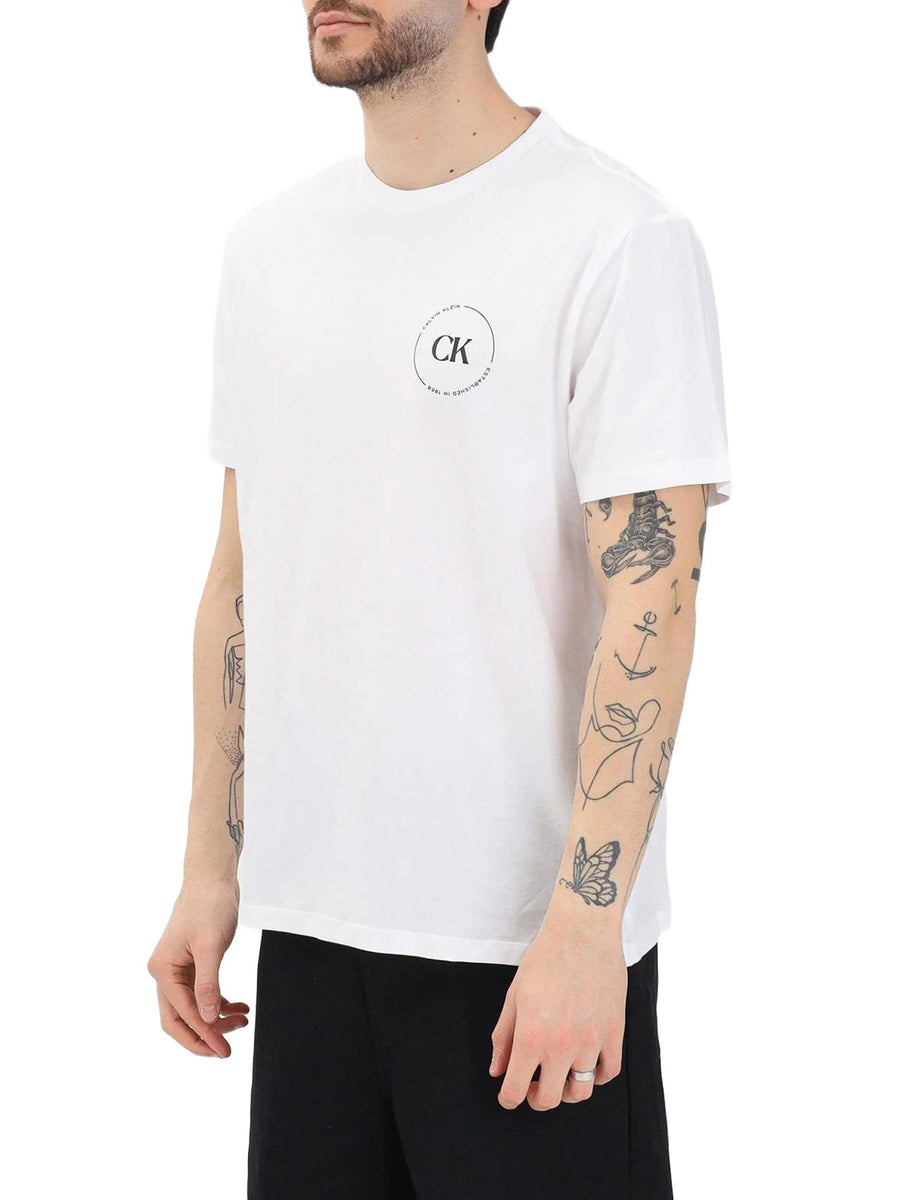 T-shirt Calvin Klein Jeans Uomo manica corta wholesale jeans graphics Bianco