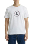 T-shirt Calvin Klein Jeans Uomo manica corta word circle graphic Bianco