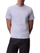 T-shirt Calvin Klein Jeans Uomo manica corta box graphic Celeste
