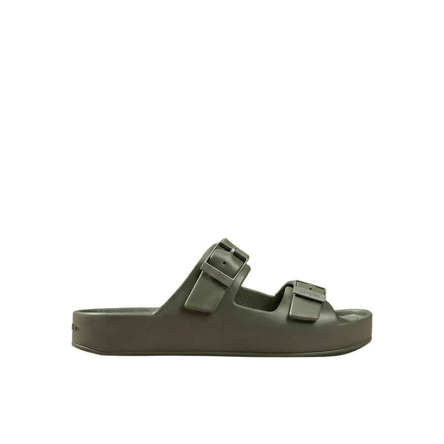 Sandalo Calvin Klein uomo Ergon Eva Double Bar verde