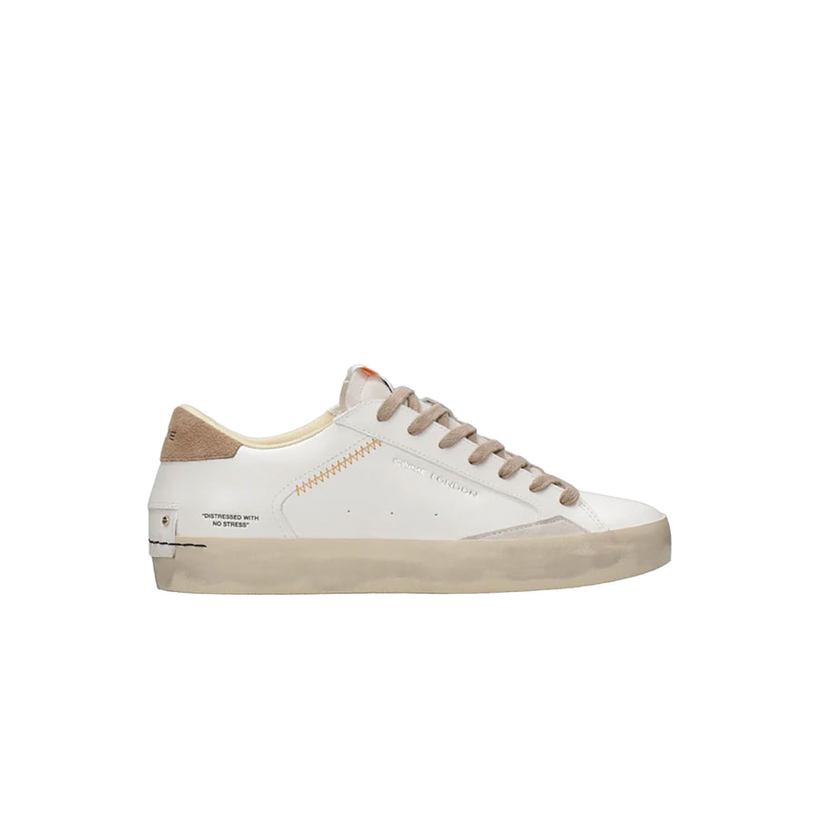 Sneakers Crime London uomo Distressed LO bianco