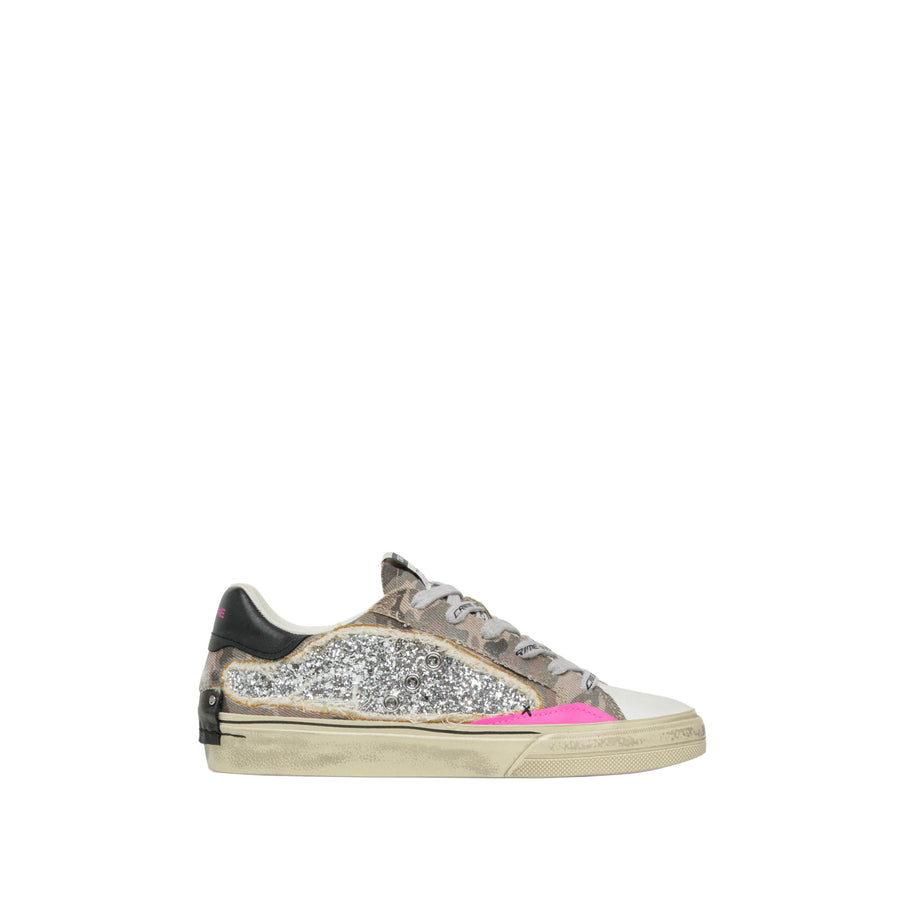Sneakers Crime London donna Distressed Deconstructed Camo Stardust multicolor