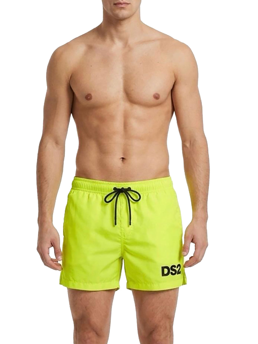 Boxer mare DS2 uomo basic logo lime